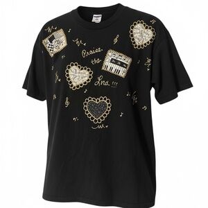 Jerzees Black and Gold Kids Graphic T-Shirt